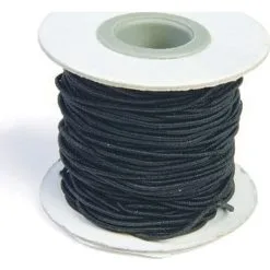 Andre Mærker Elastiksnor 1,2mm X 25m - Sort