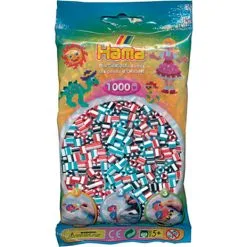 Hama 1000 Midi Perler Stribet - 1