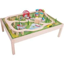 BIGJIGS Legebord Med Togbane By Og Byggeri