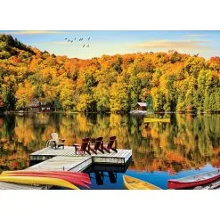 Eurographics Puslespil Lakeside Cottage Quebec - 1000 Brikker -Konstruktionslegetøj butik 03c77c15 c0b0 4433 8883 f9616466826d