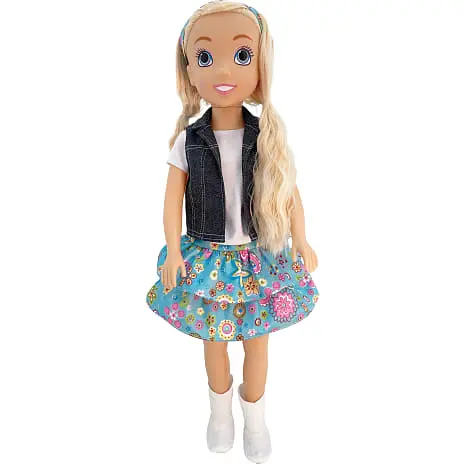 Mami Baby Dukke Med Blomster Nederdel 80cm 3 Mami Baby Dukke Med Blomster Nederdel 80cm