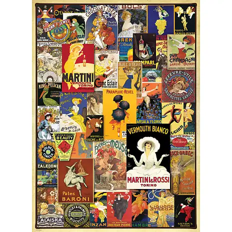 Eurographics Puslespil Vintage Variety Poster Collage - 1000 Brikker 4 Eurographics Puslespil Vintage Variety Poster Collage - 1000 Brikker - Billede 2