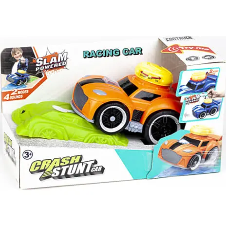 Contruck Crash Stunt Car Med Lys 4xlyd & Try Me Orange 6 Contruck Crash Stunt Car Med Lys 4xlyd & Try Me Orange - Billede 4