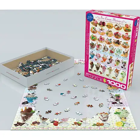 Eurographics Puslespil Ice Cream Flavours - 1000 Brikker 4 Eurographics Puslespil Ice Cream Flavours - 1000 Brikker - Billede 2