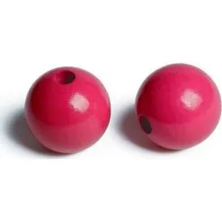 Andre Mærker Træperler 35 Mm 20 Stk Pink