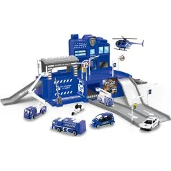 Andre Mærker Parkeringsplads Med 5 Stk. Politibiler