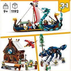 LEGO® Creator 3-i-1 Vikingeskib Og Midgårdsormen 31132 -Konstruktionslegetøj butik 19341ff8 d424 43f6 b5eb 0ddb464096e2