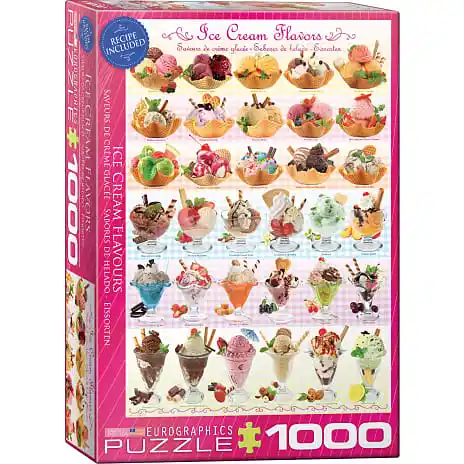 Eurographics Puslespil Ice Cream Flavours - 1000 Brikker 3 Eurographics Puslespil Ice Cream Flavours - 1000 Brikker