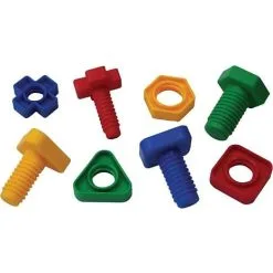 BIGJIGS Skruer Og Møtrikker 128dele