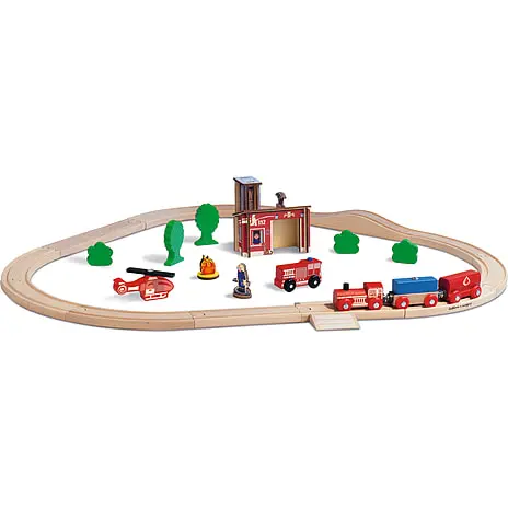 Eichhorn Togbane I Træ Med Brandstation 3 Eichhorn Togbane I Træ Med Brandstation