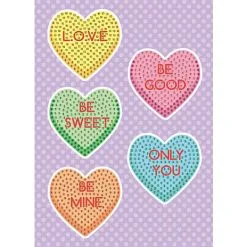 Andre Mærker Diamond Art Hearts Stickers - 13x18 Cm