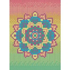 1CONZEPT Diamond Art Lærred 13x18 Cm - Mandala
