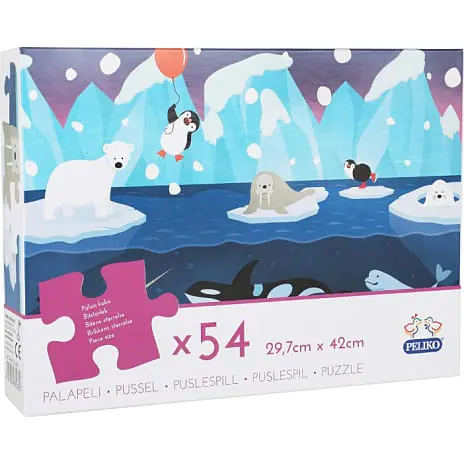 Peliko Puslespil Arktiske Dyr - 54 Brikker 5 Peliko Puslespil Arktiske Dyr - 54 Brikker - Billede 3