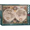 Eurographics Puslespil Orbis Geographica World Map - 1000 Brikker