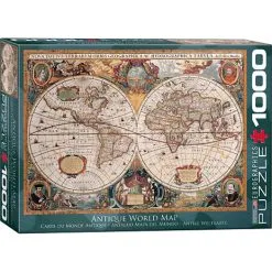Eurographics Puslespil Orbis Geographica World Map - 1000 Brikker