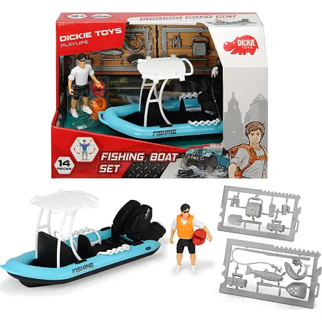 Dickie Playlife-Fishing Boat Med Figur Og Tilbehør 7 Dickie Playlife-Fishing Boat Med Figur Og Tilbehør - Billede 5