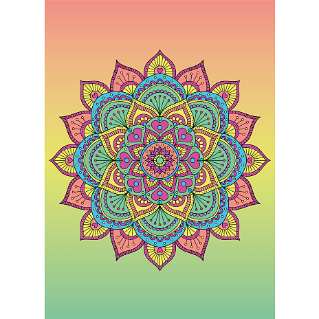 1CONZEPT Diamond Art Lærred 13x18 Cm - Mandala 4 1CONZEPT Diamond Art Lærred 13x18 Cm - Mandala - Billede 2