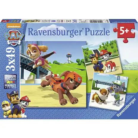 Ravensburger, Paw Patrol Team Puslespil Med 3x49 Brikker 3 Ravensburger, Paw Patrol Team Puslespil Med 3x49 Brikker
