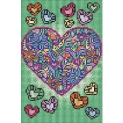 Andre Mærker Diamond Art Lærred 20x30 Cm - Hjerte