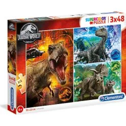Clementoni Jurassic World Puslespil 3x48 Brikker