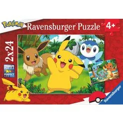 Ravensburger, Pokémon Puslespil - 2 X 24 Brikker