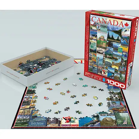 Eurographics Puslespil Travel Canada Vintage Posters - 1000 Brikker 4 Eurographics Puslespil Travel Canada Vintage Posters - 1000 Brikker - Billede 2