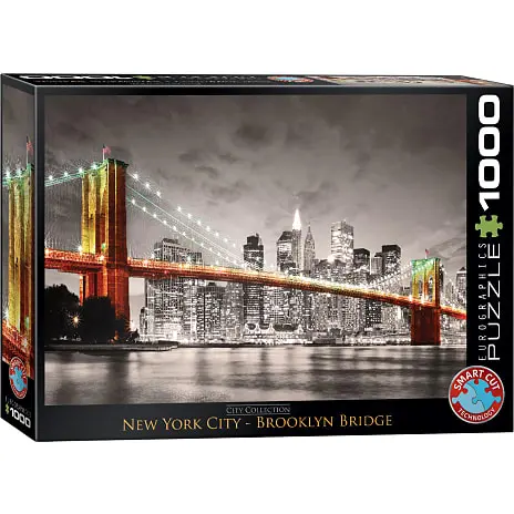 Eurographics Puslespil Brooklyn Bridge New York - 1000 Brikker 3 Eurographics Puslespil Brooklyn Bridge New York - 1000 Brikker