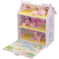 Andre Mærker Mini Trædukkehus Inkl. 7 Møbler -Konstruktionslegetøj butik 43b9c474 a5ca 4f9f 84b5 9859d4f625cc