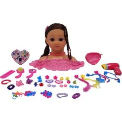 Happy Friend Sminkehoved Med Brunt Hår