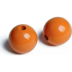 Andre Mærker Træperler 35 Mm 20 Stk Orange