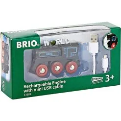 BRIO 33599 Genopladeligt Lokomotiv M/mini USB-kabel