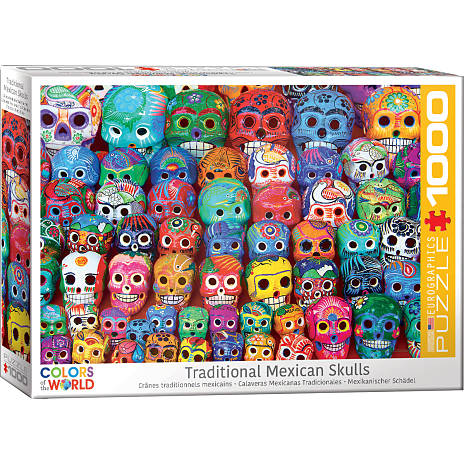 Eurographics Puslespil Traditional Mexican Skulls - 1000 Brikker 3 Eurographics Puslespil Traditional Mexican Skulls - 1000 Brikker