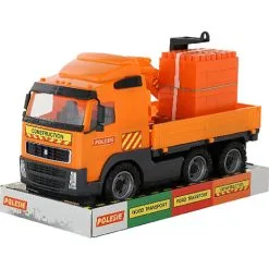 Polesie Lastbil Med Kraninkl. Klodser På Palle 450x190x250mm -Konstruktionslegetøj butik 534df1b9952e26d7c738e63cfc2c89ae