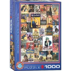 Eurographics Puslespil WWI & WWII Vintage Posters - 1000 Brikker