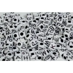 Pearl N Fun Pearl'n Fun Bogstaver 7 Mm Sort/hvid