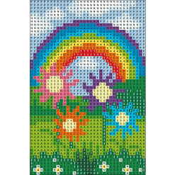 Andre Mærker Diamond Art 10x15cm Lærred - Regnbue