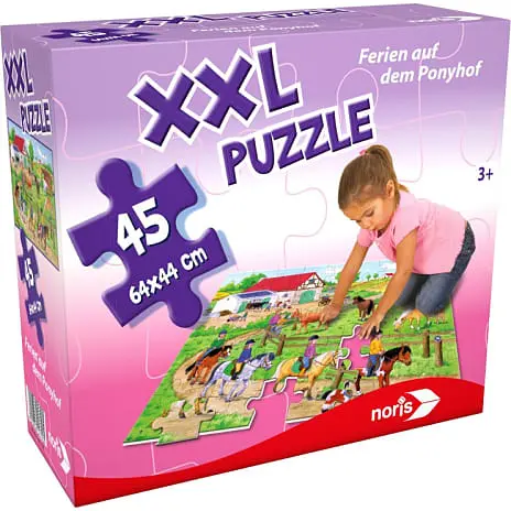 Noris XXL Puslespil Pony Bondegård 45 Brikker 4 Noris XXL Puslespil Pony Bondegård 45 Brikker - Billede 2