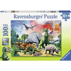 Ravensburger, Blandt Dinosaurerne Puslespil Med 100 Brikker
