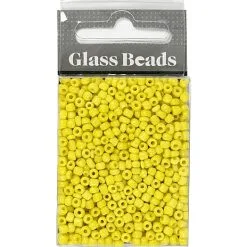 Andre Mærker Rocaiperler, Gul, 25g Hulstr. 0,6-1,0 Mm