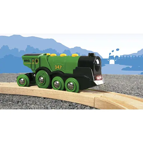 BRIO 33593 Stort, Grønt Lokomotiv, B/O 4 BRIO 33593 Stort, Grønt Lokomotiv, B/O - Billede 2