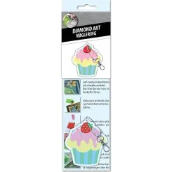 Andre Mærker Diamond Art Cupcake Nøglering - 8x7,5 Cm -Konstruktionslegetøj butik 6d09fa1d6d4eef99aeddfaa3a89500b1