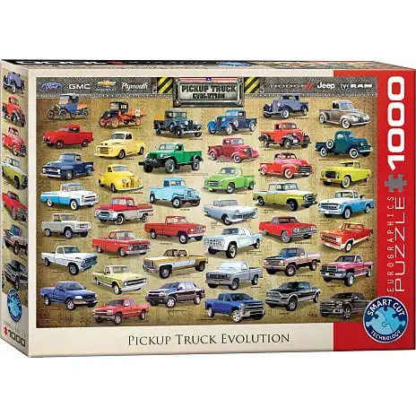 Eurographics Puslespil Pickup Truck Evolution - 1000 Brikker 3 Eurographics Puslespil Pickup Truck Evolution - 1000 Brikker