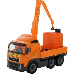 Polesie Lastbil Med Kraninkl. Klodser På Palle 450x190x250mm