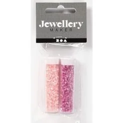 Andre Mærker Rocaiperler 2-cut - Rosa/transparent Rosa