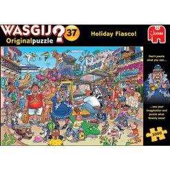 Jumbo, Wasgij "Ferie Fiasko" Puslespil - 1000 Brikker -Konstruktionslegetøj butik 7769ba00 79c3 4397 8876 8dc7b4d73223