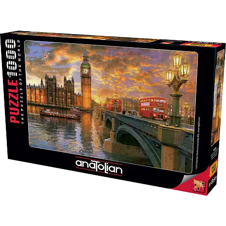Anatolian Puslespil Westminster Sunset - 1000 Brikker 3 Anatolian Puslespil Westminster Sunset - 1000 Brikker