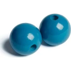 Andre Mærker Træperler 35 Mm 20 Stk Turkis