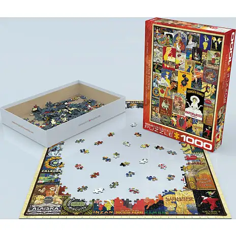 Eurographics Puslespil Vintage Variety Poster Collage - 1000 Brikker 5 Eurographics Puslespil Vintage Variety Poster Collage - 1000 Brikker - Billede 3