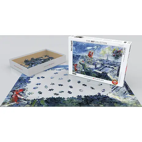 Eurographics Puslespil Le Bouquet De Paris By Marc Chagall - 1000 Brikker 4 Eurographics Puslespil Le Bouquet De Paris By Marc Chagall - 1000 Brikker - Billede 2