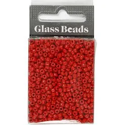 Andre Mærker Rocaiperler Mørkrød 25g Hulstr 0,6-1,0mm